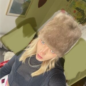 RARE Vintage Mink Pillbox Hat